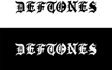 Fototapeta premium deftones typography design font fanart logo