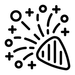 This Confetti icon is suitable for prom, school party, etc.