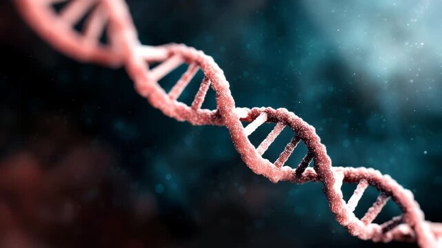 CRISPR genome editing interface overlaying a DNA strand
