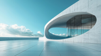 Background of Modern Urban Architecture Square