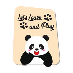 Cheerful Panda Encourages Learning and Play with a ThumbsUp Gesture