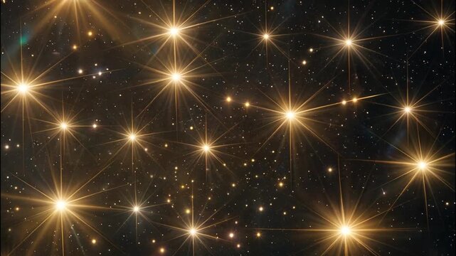A dense field of bright stars with prominent diffraction spikes against a dark sky