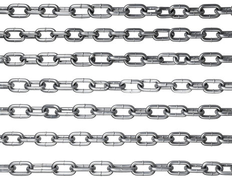 Gleaming steel links form a robust and endless pattern, symbolizing unity and security.