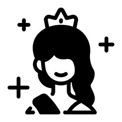 This Prom Queen icon is suitable for prom, school party, etc.