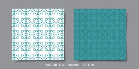 Authentic Arabic style seamless geometric line pattern. Vector pattern illustration
