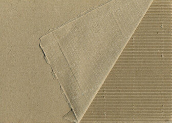 Brown cardboard box sheet texture. Vintage carton for design. 	