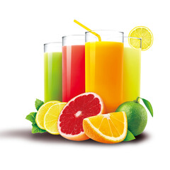 orange juice and fruits png