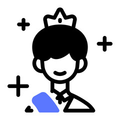 This Prom King icon is suitable for prom, school party, etc.
