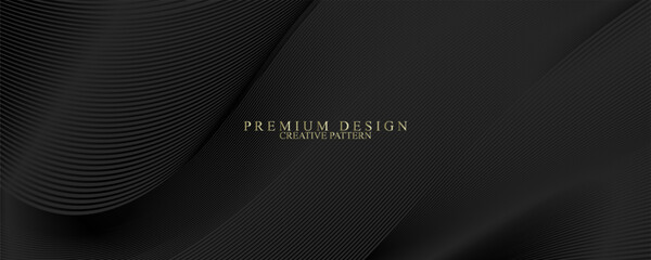 Abstract cover design set. Black vector pattern for business layout, brochure template