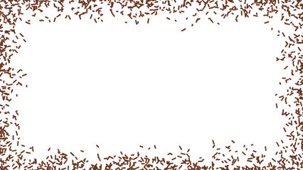 birthday sprinkles border frame isolated on transparent background,png happy birthday celebration and confectionery social media design element	