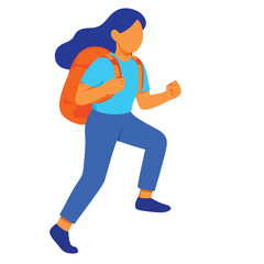 Vector of a woman climbing
