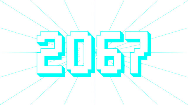 2067 Futuristic Year Design.