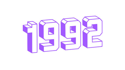 1992 Retro Year Design.