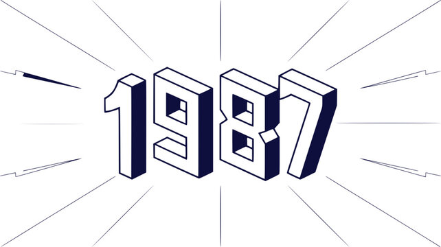 1987 Retro Year Design.