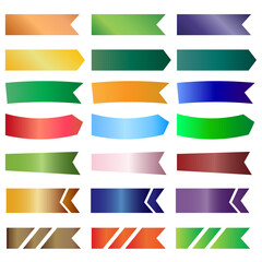 Set of colorful ribbon banners