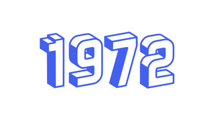 1972 Retro Year Design.