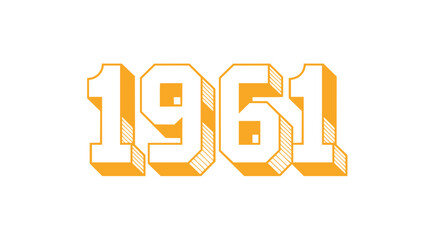 1961 Retro Year Design.
