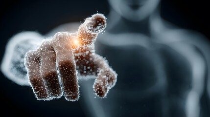 Fototapeta premium HR team using AI tool to assess CVs, holographic data display