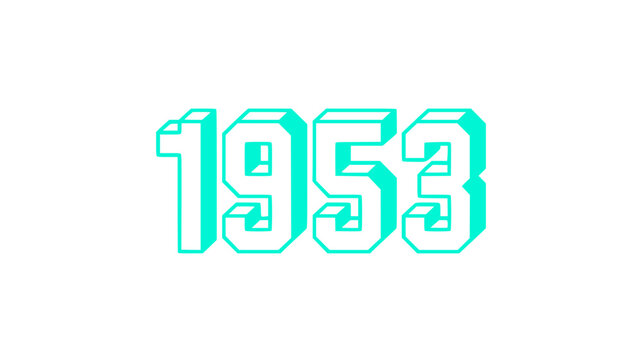1953 Retro Year Design.