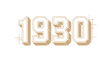 1930s Retro Number Design.