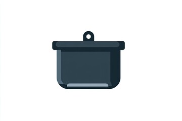 Dark Grey Cooking Pot Illustration