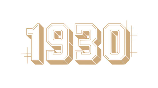 1930s Retro Number Design.