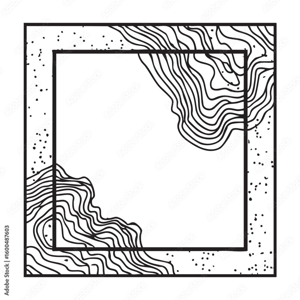 Poster unique abstract design featuring flowing lines and textured patterns