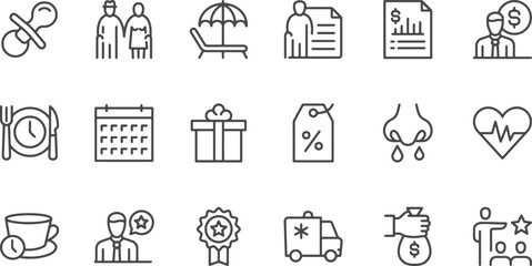 Dining & Service Icons – Fork and Knife, Tray, Restaurant, Dining, Service, Catering, Food, Meal, Tableware, Hospitality, Plate, Chef, Waiter, Food Service, Hospitality Industry, Cutlery, Restaurant I