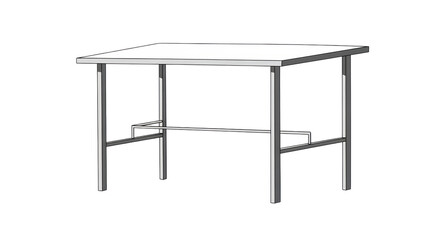 Isolated Simple Table Frame
