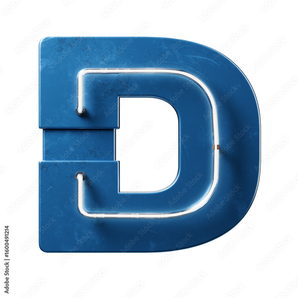 Poster bright neon font with fluorescent tubes.metallic futuristic cyberpunk alphabet. 3d rendering isolate