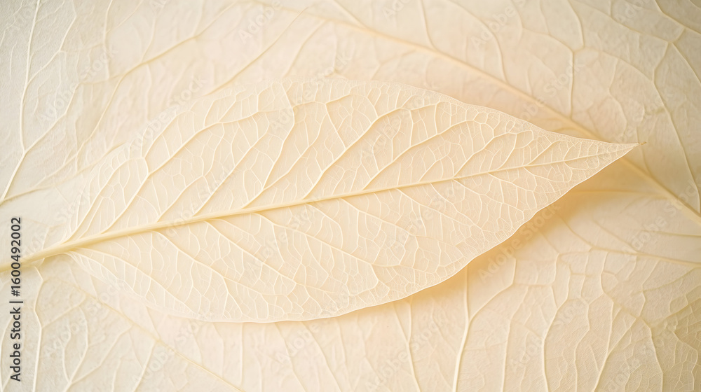 Poster softly illuminated delicate leaf showcasing its intricate natural vein structure and translucent bea