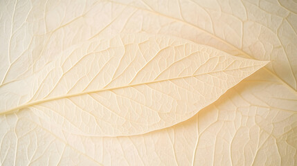 Softly illuminated delicate leaf showcasing its intricate natural vein structure and translucent beauty