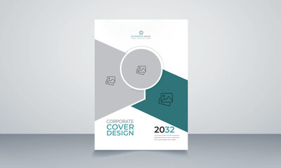 Vector corporate business annual report or brochure cover page template