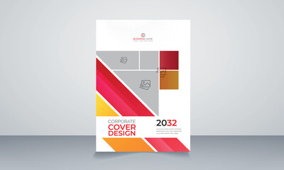 Vector corporate business annual report or brochure cover page template