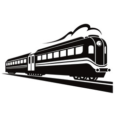 Railway Silhouette Vector Scene