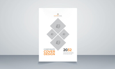 Vector corporate business annual report or brochure cover page template