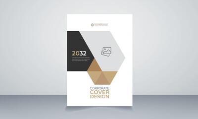 Vector corporate business annual report or brochure cover page template
