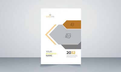 Vector corporate business annual report or brochure cover page template