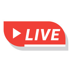 Live streaming or broadcast vector icon. Vlogging or blogging live stream banner.