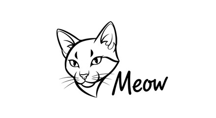 Obraz premium Charming cat face with 