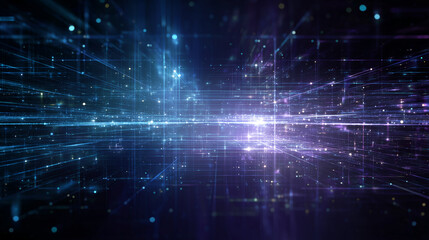 Abstract Sci-Fi Background with Data Streams(抽象的なサイバースペースの光背景)