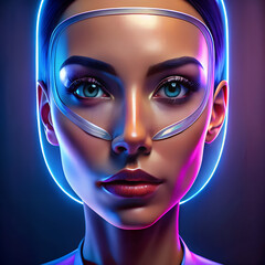 portrait of a young woman with a fan