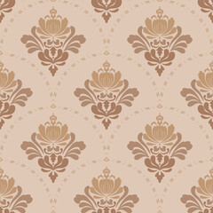 Elegant Damask Seamless Pattern. Vector design for Wallpaper, Fabric, Branding, Packaging, Invitations, Wedding, Home Decor Design