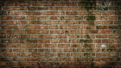 Weathered vintage brick facades