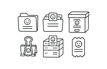 hand drawn cute out doodle style isolated filing patient records folder filing patient records inde tab filing patient records archive bo filing patient records binder clip filing patient