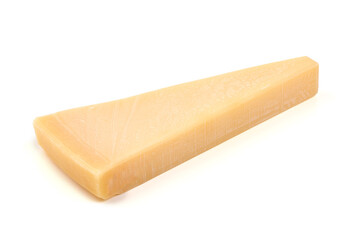 Wedge of Parmesan Cheese, isolated on white background