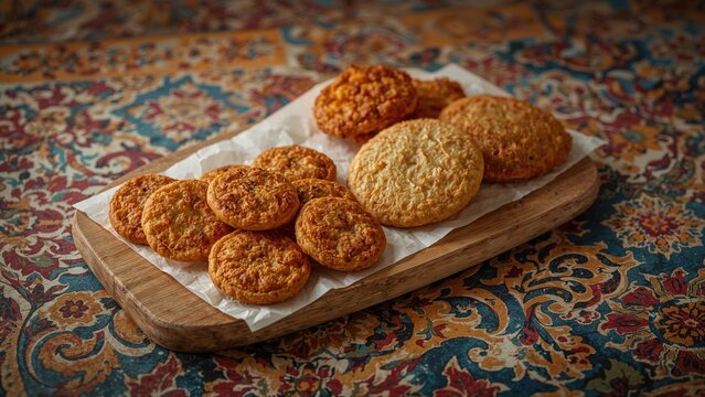 Famous Indian crunchy snack varieties nimki, namak pare, and methi mathi