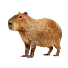 Gentle, curious capybara, showcasing its calm demeanor and natural habitat, perfect for animal studies, wildlife photography, or peaceful nature-themed designs.
