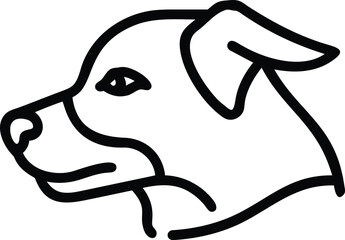 dog head, realistic, black and white illustration, digital art, high detail, precise lines, sharp contrast

