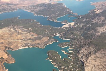 Man made lakes in Andalusia, Spain